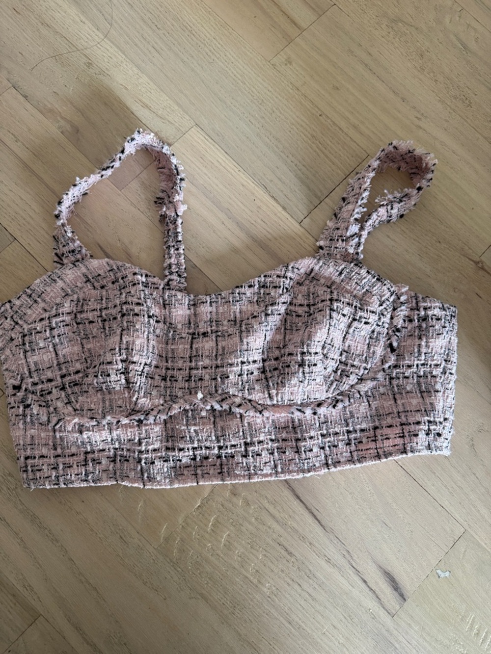 wild fable Pink Tweed Bustier Camisole